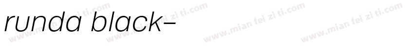 runda black字体转换
